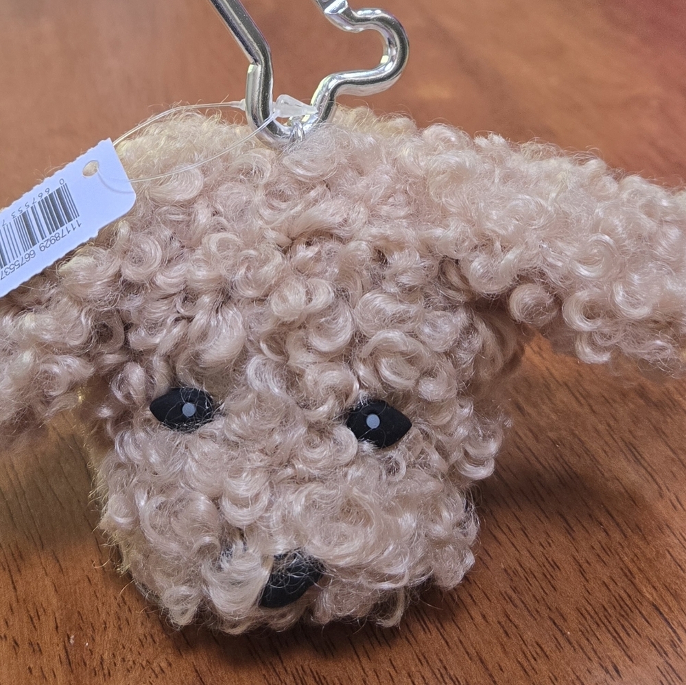 NWT BBW Golden Doodle Pup Pocketbac Holder Keychain + 1 Free Hand Sanitizer - Picture 3 of 6